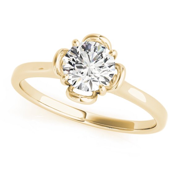 0.35 Ct Halo Wedding Engagement Diamond Ring-10K Gold