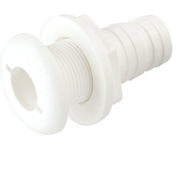Sea-Dog 520770-1 Polypropylene Thru-Hull - 1-1/8" Hose, White