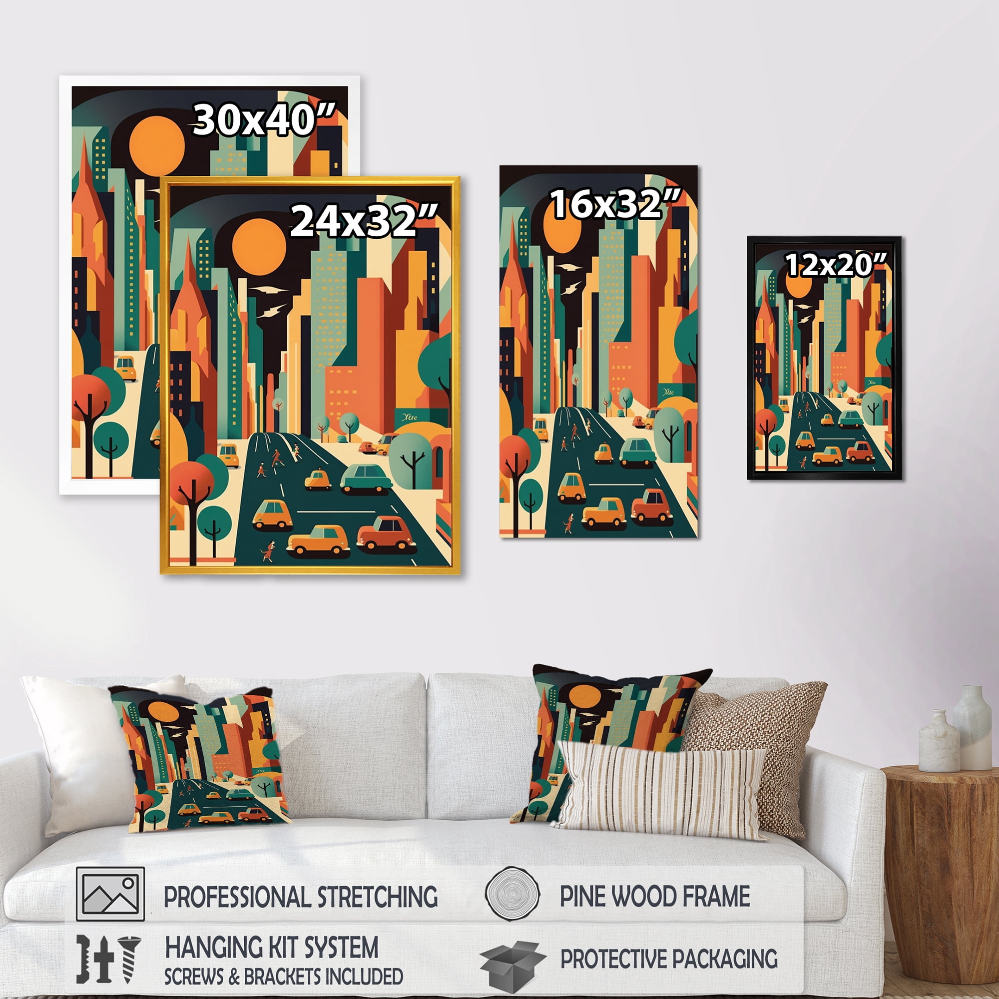 Designart Fantasy Cityscape V Canvas Wall Art