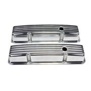 A-Team Performance SBC Chevy 283 327 350 400 TALL FINNED POLISHED ALUMINUM VALVE COVERS 58-86