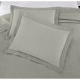 thumbnail image 4 of Chezmoi Collection Yuma 3-Piece 100% Cotton Quilt Set Queen Size, Natural, Modern Geometric Rectangle Stitched Quilt Washed Cotton Bedspread Set for All Season, 4 of 9