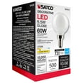 thumbnail image 3 of Satco 5.5w G16.5 Globe Filament LED 2700K Candelabra Base Dimmable - 60w equiv, 3 of 10