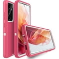 thumbnail image 2 of Entronix Heavy Duty Case for Galaxy S21 Ultra Shockproof Triple Layer Rugged Case, Pink, 2 of 6