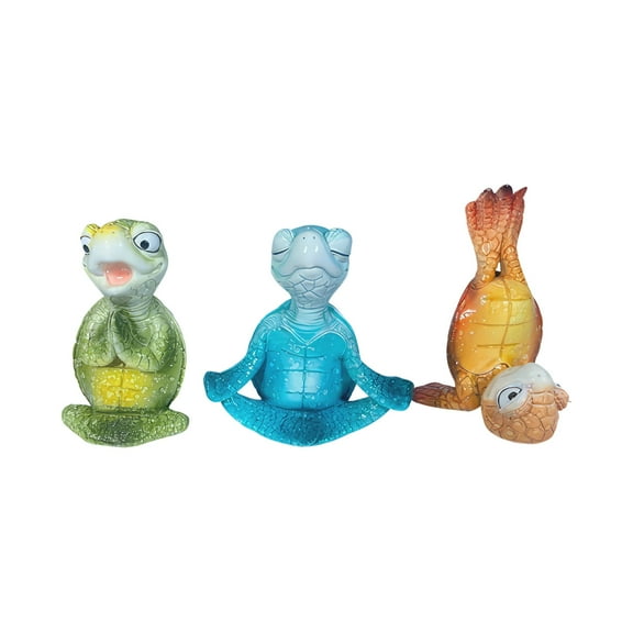 FC Design 3-PC Yoga Sea Turtle Figurine Set Statue Sculpture Ornament Decoration Home/Room Decor and Unique Gift Ideas for Housewarming, Holidays and Birthdays