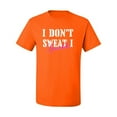 thumbnail image 2 of Wild Bobby, I Don't Sweat I Sparkle Glitter Fitness Print, Gym/Workout, Men Graphic Tee, Orange, Small, 2 of 4
