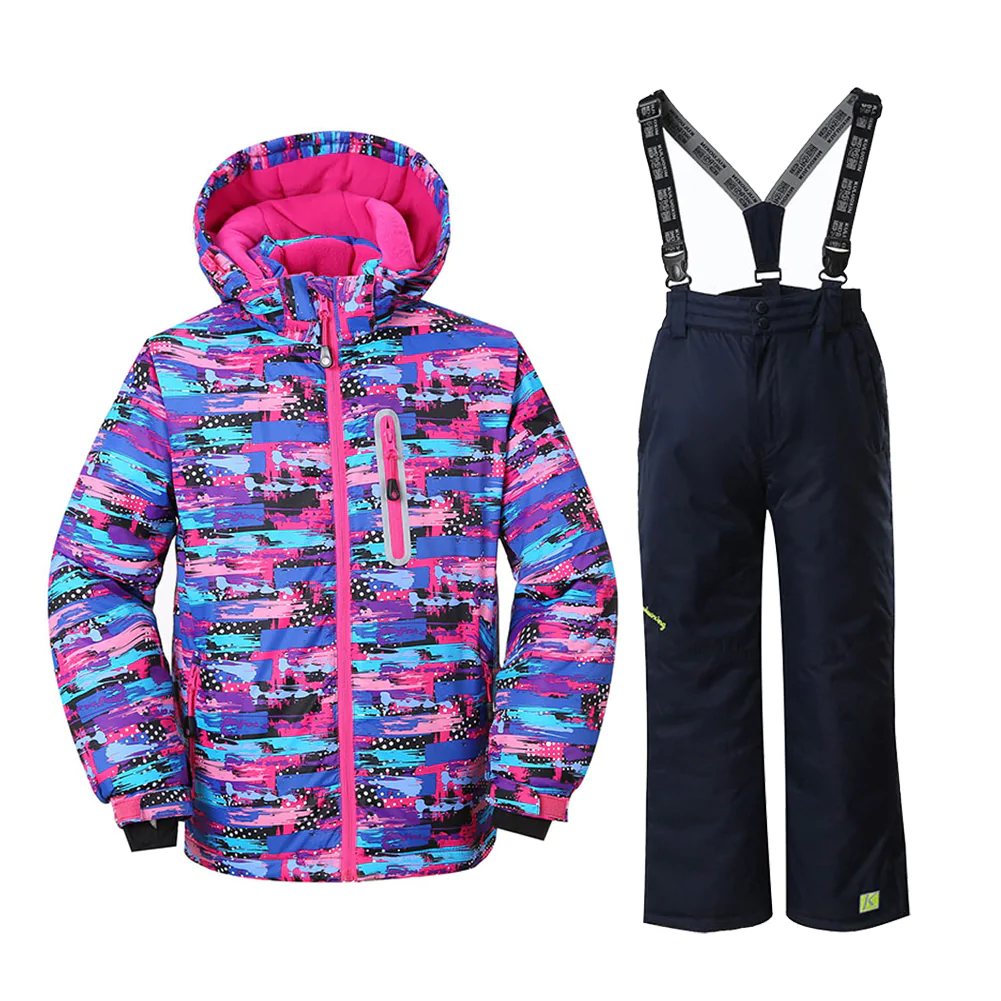 YEEFINE Girl's Insulated Skisuit Set, Winter Thicken Hooded Warm ...