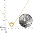 thumbnail image 2 of 10k Yellow Gold Womens Cubic Zirconia Heart Love Charm Necklace 18 Inch 8.8x9.3mm Wide Pendant Necklace for Women, 2 of 2