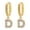 D, variant on Wholesale Dainty Gold Plated Initial Hoop Earrings Letter Alphabet Dangle Earrings Fashion Sparkly Rhinestone Letter Initial Pendant Drop Earrings For Women Valent