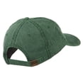 thumbnail image 4 of Number 1 Grandpa Letters Embroidered Washed Cotton Cap - Dark Green OSFM, 4 of 5