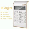 thumbnail image 4 of Calculator, Slim Elegant Design, Office/home Electronics, Dual Powered Desktop Calculator, Solar Power, 10 Digits, Tilted Lcd Display, Inclined Design, 4 of 5