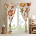 thumbnail image 3 of YST Fall Curtains For Bedroom, Autumn Pumpkins Leaves Curtains & Drapes Rustic Farmhouse Decor Curtains, Thanksgiving Harvest Seasonal Maple Leaves Window Treatments 52''Wx84''L, 2 Panels, 3 of 5