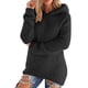 thumbnail image 2 of AUNVITO Women's Hooded Fleece Top Long Sleeve Solid Color Casual and Cozy Style, 2 of 9