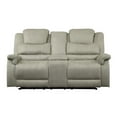 thumbnail image 5 of Lexicon Shola Microfiber 2-Piece Upholstered Power Reclining Sofa Set in Gray, 5 of 14