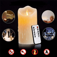 thumbnail image 3 of 2X Velas LED, Velas Parpadeantes Sin Llama, Velas Recargables, Velas de Real con Control Remoto, 10 cm, 3 of 9