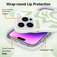 thumbnail image 2 of for iPhone 14 Pro Max Case for Women Girls, Cute Curly Wave Frame Shape Design, Cute Art Wavy Painted, Soft TPU Shock-Absorbing and Fall-Resistant for iPhone 14 Pro Max Phone Case 6.7"-Green, 2 of 14