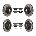 thumbnail image 1 of Transit Auto Front Rear Coated Drilled Slotted Disc Brake Rotors and Ceramic Pads Kit for Car BMW 320i 328d KDC-100402, 1 of 11