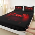 thumbnail image 3 of Manfei Game Repeat Twin Sheet Sets for Teen, Black Red Game Console Twin Fitted Sheet, Cartoon Gamepad Gaming Flat Sheet, Microfiber Bedroom Decor, 3 Pieces, 3 of 7