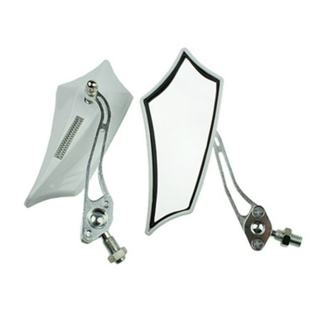 ESUPPORT Rétroviseur Universel Blanc pour Moto, Scooter, ATV