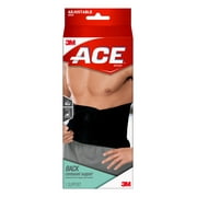 ACE Brand Contoured Back Support, Adjustable Compression, Low-Profile Brace