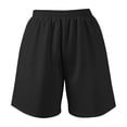 thumbnail image 7 of Gsakboxl Women's Shorts Women Fashion Drawstring Tie High Waist Wide Leg Casual Loungewear Shorts With Convenient Side Pockets Black, 7 of 7