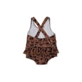thumbnail image 5 of Seyurigaoka Baby Girl Leopard/Stripe/Cat Face U-shaped Neck Cross Strap Ruffle Swimwear, 5 of 6