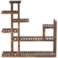 thumbnail image 1 of Patiojoy 7-Tier Wooden Plant Stand Flower Display Rack with Hollow-Out Storage Shelf, 1 of 6