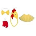 thumbnail image 4 of 4 piezas de diadema de disfraz de pollo para mascarada, carnaval, Acción de Gracias Amarillo, 4 of 8