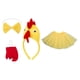 thumbnail image 4 of Disfraz de pollo de 4 piezas con falda tutú y lazo para cumpleaños y carnaval. Amarillo, 4 of 9