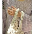 thumbnail image 4 of Kukuzhu New Straw Bag Cotton Thread Woven Bag Portable Net Bag Casual Bucket Handbag Summer Beach Purse for Women/Girls, 4 of 7