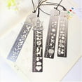 4pcs Bookmark Stencil Stainless Steel Hollow Drawing Template Tool DIY