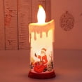 thumbnail image 2 of Vela LED navideña con luz parpadeante, funciona con pilas, llamas realistas, vela falsa, 2 of 7