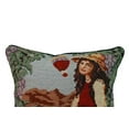 thumbnail image 2 of 14" x 14" French Harvest Girl Needlepoint Pillow, 2 of 4