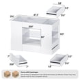 thumbnail image 5 of Advwin Luxury Closet Island with Glass Top and LED, 10-Drawer Wardrobe Storage Cabinet for Walk-in Closet and Dressing Room, White, 5 of 15