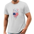 thumbnail image 5 of Busydd Independence Day T Shirts for Man Casual Comfortable Cotton T Shirts Round Neck Short Sleeve Summer Tops 4th of July American Flag Print Patriotic Tees, 5 of 5