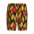 thumbnail image 7 of Daiia Autumn With Leaves Mens Woven Stretch Pajama Short,Short Pajama Pants-3X-Large, 7 of 7