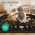 thumbnail image 4 of ODIKA 8'x10' Washable Area Rug Black Gold Celestial Garden and Moon Motifs Elegant Floral Astronomical Design for King Size Bedroom Under Bed, Master Suite, Non-Shedding, Easy Care, 4 of 7