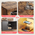 thumbnail image 4 of Bestier LED TV Stand for TVs up to 75" Entertainment Center for Living Room, Rustic, 4 of 8