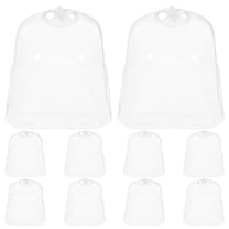 LEORX Clear Plastic Dome Garden Pot Protector Plants 10Pcs