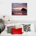thumbnail image 5 of CMMY Coastal Sunset CANVAS Print Glowing Pink Clouds Beach Photography Pastel Sky Coast Wall Art Nature Photo Ocean Home Decor Ready to Hang, 5 of 5