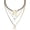 Layered stack1, variant on Gold Layered stacked Necklaces for women 3PS Chunky Statement Necklaces Stack Mixed Metal Charm Necklace for Women Trendy Coin Jewelry Gift for Her Gifts