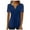 Blue, variant on gakvbuo Buttons Up Summer Tops For Women V-Neck Pleated Ruffle Lace Short Sleeve Button Shirts Tunic Vest Blouses Dressy Casual Work Shirts
