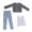 Grille Blanche Noire, variante sur TISHITA Vêtements pour Figurine Masculine 1/12 Gilet Chemise et Jeans pour Figurines de Soldat Masculin 6 Pouces Grille Bleue