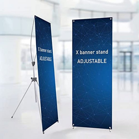 2.5'x6'(2 UNIT) X Banner Stand, Adjustable Banner Stand with Portable Travel Bag (Frame Only)