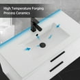 thumbnail image 3 of Eclife 36" Modern Wall Mount Bathroom Vanity with Integrated Sink Top, Faucet, Floating Cabinet, 3 of 10