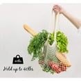 thumbnail image 4 of CCF Mesh Produce Bags Reusable Washable, Farmers Market Bag with Long Handle for Vegetables Fruit (5 pack), 4 of 10