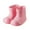 Pink, variant on TAIAOJING Kids Rain Boots Shoes For Boys Non- Lightweight Comfortable Outdoor Play Shoes Toddler To Youth Sizes Versatile 3-4