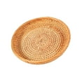 thumbnail image 4 of Thinsony Wicker Woven Round Snack Fruit Bowl Rattan Food Organizer Tray 22x4cm 5Set, 4 of 6