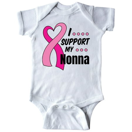 

Inktastic Breast Cancer Awareness I Support My Nonna with Pink Ribbon Gift Baby Boy or Baby Girl Bodysuit