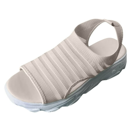 

Xboschi Sandals for Women 2024 Comfortable Sandals For Women Sandals Fashion New Pattern Solid Color Comfortable Flat Bottom On Casual Shoes