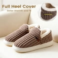 thumbnail image 5 of Drecage Womens Fuzzy Slippers Mens, Fleece Lined House Slipper for Ladies, Extra Plush Warm Indoor Outdoor Slippers with Heel Cover & Anti-slip Sole, Cozy Memory Foam Home Shoes, 5 of 11
